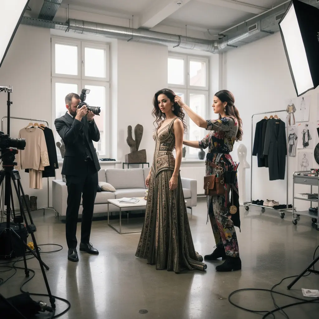 DetailnГ­ zГЎbД›r na vГЅrobek s estetickГЅm osvД›tlenГ­m.